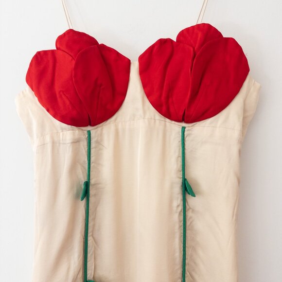 FARM Rio Rose Detailed Sleeveless Maxi Dress Satin Size Large - Picture 6 of 10